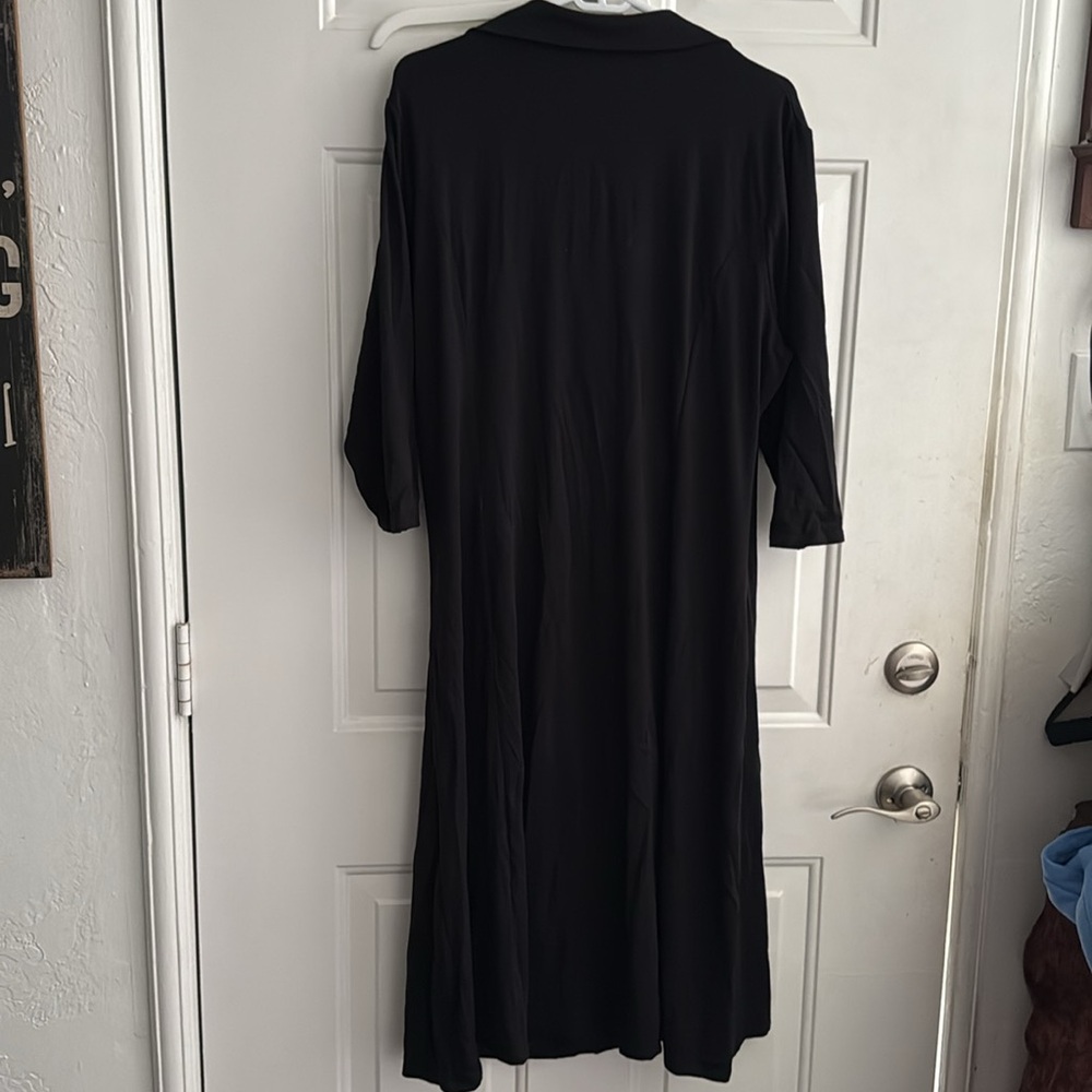 Travel Smith black Dress size 1x fake wrap dress - Picture 4 of 5